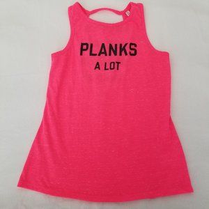 Victoria's Secret VSX Sport Medium Woman's PINK Tank top Plank's A lot